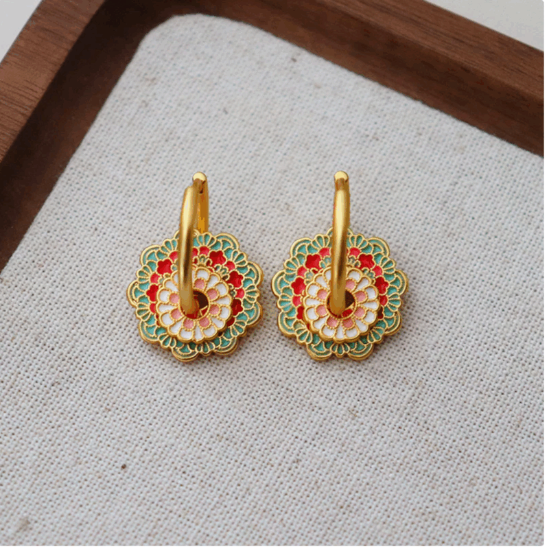 Crimson & Jade Petal Drops