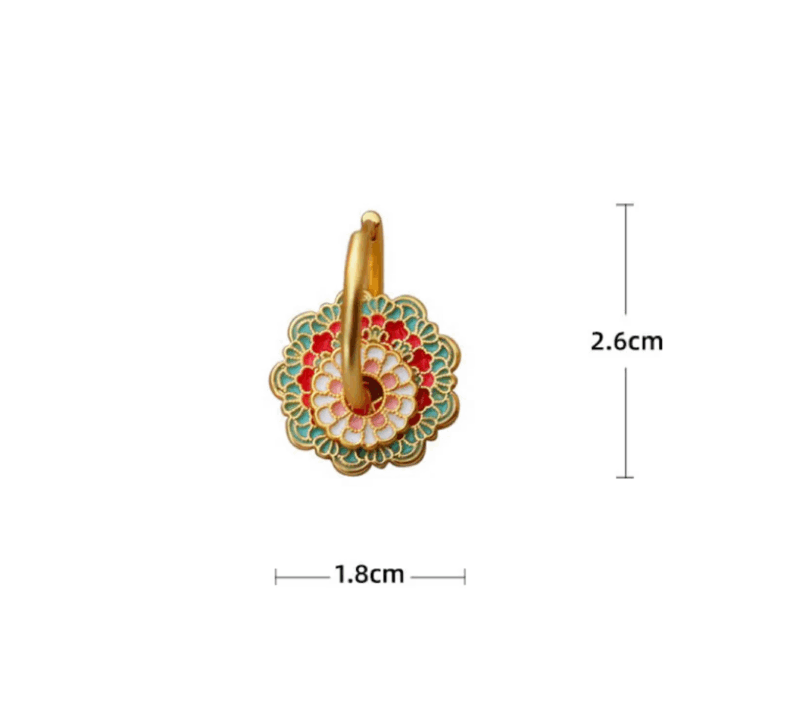 Crimson & Jade Petal Drops - Image 3
