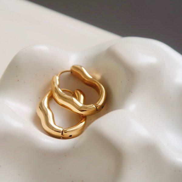 不规则几何耳环简约老钱风耳扣复古欧美百搭