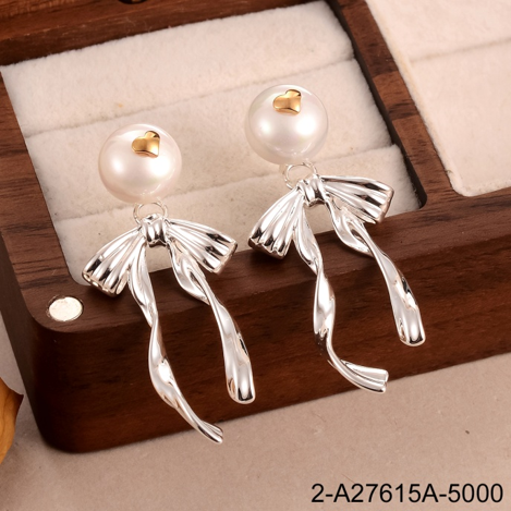 中古银珍珠蝴蝶结