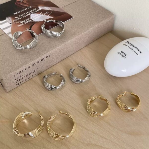 夸张扭曲几何金圈银针