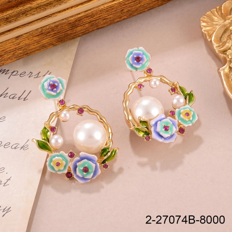 铜镀金莲花珐琅