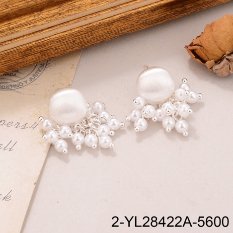 铜镀拉丝银珍珠