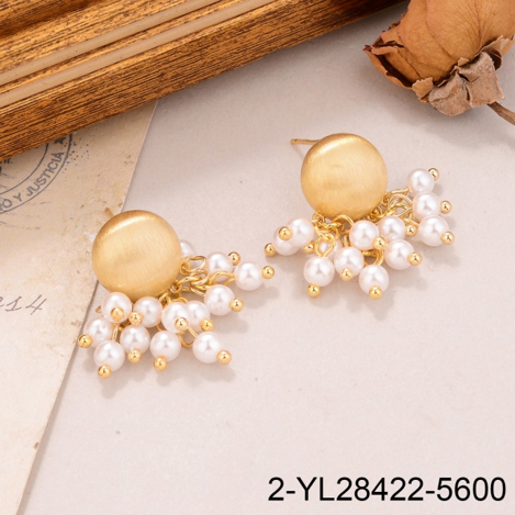 铜镀拉丝金珍珠