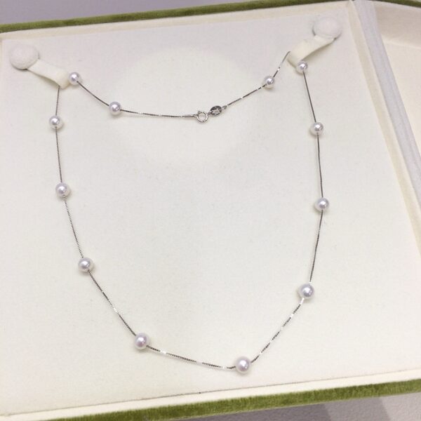 极光满天星天然淡水珍珠项链珍珠吊坠锁骨链